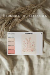 Oleka Canvas FLOWER BUNNY, Oeuvre sur toile rigide, encadré Naturel Clair (collective) vendu par Veille sur toi