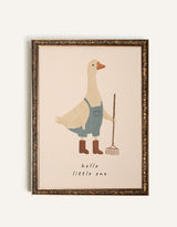 Oleka Canvas Illustration hello little one - Cadre vintage bronze - Oleka vendu par Veille sur toi
