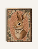 Oleka Canvas Illustration lapin élégant - Cadre vintage bronze - Oleka vendu par Veille sur toi