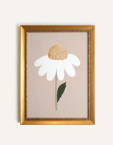 Oleka Canvas Illustration marguerite dorée - Cadre vintage or - Oleka vendu par Veille sur toi