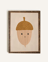 Oleka Canvas Illustration noisette douce - Cadre vintage bronze - Oleka vendu par Veille sur toi