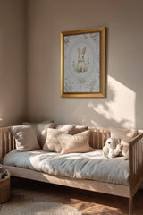 Oleka Canvas LAPIN DOUCEUR, CADRE VINTAGE OR vendu par Veille sur toi