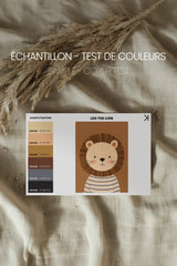 Oleka Canvas LEO THE LION, Oeuvre sur toile rigide, encadré Naturel Clair (collective) vendu par Veille sur toi