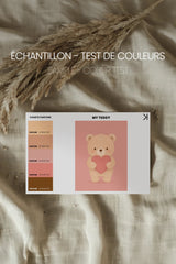 Oleka Canvas MY TEDDY, Oeuvre sur toile rigide, encadré Naturel Clair (collective) vendu par Veille sur toi