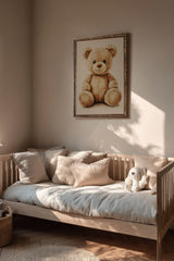 Oleka Canvas OURSON TENDRESSE, CADRE VINTAGE BRONZE vendu par Veille sur toi