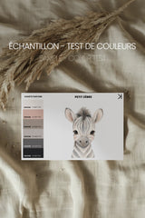 Oleka Canvas PETIT ZÈBRE, Oeuvre sur toile rigide, encadré Brun Chêne (collective) vendu par Veille sur toi
