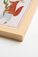 Oleka Canvas Renard et l’Oiseau, Toile rigide encadrée vendu par Veille sur toi