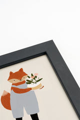 Oleka Canvas Renard Fleuri, Toile rigide encadrée vendu par Veille sur toi