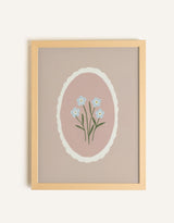 Oleka Canvas Toile fleurs tendres - Cadre en bois naturel - Oleka vendu par Veille sur toi