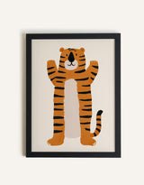 Oleka Canvas Toile tigre câlin - Cadre noir - Oleka vendu par Veille sur toi