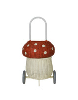 Olli Ella OEKBAS-MLG-RE-O Panier Luggy champignon en rotin - Rouge et blanc - Olli Ella vendu par Veille sur toi