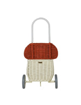 Olli Ella OEKBAS-MLG-RE-O Panier Luggy champignon en rotin - Rouge et blanc - Olli Ella vendu par Veille sur toi