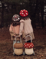 Olli Ella OEKBAS-MLG-RE-O Panier Luggy champignon en rotin - Rouge et blanc - Olli Ella vendu par Veille sur toi