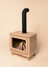 Oramood ORAMOOD-RUSTIK-NATUREL-NOIR Foyer décoratif - Rustik naturel - Oramood Cheminée noire vendu par Veille sur toi