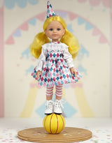 Paola Reina PR-4716 Poupée Las Amigas - Cleo arlequin avec cheveux jaunes - Paola Reina vendu par Veille sur toi