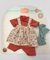 Paola Reina PR-54132 Vêtements pour poupée Alex & Sonia - Salopette-robe fleurie - Paola Reina vendu par Veille sur toi