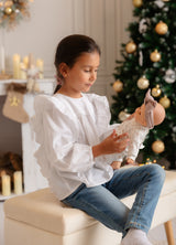 Paola Reina PR-8045 Poupée Alex & Sonia - Sonia avec ensemble floral et bandeau - Paola Reina vendu par Veille sur toi