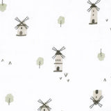 Perlimpinpin ⚜ MS35W-MOULINS Couverture mousseline de coton - Moulins - Perlimpinpin vendu par Veille sur toi