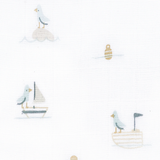 Perlimpinpin ⚜ MS35Y-BA Couverture mousseline de coton - Bateaux - Perlimpinpin vendu par Veille sur toi