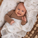 Perlimpinpin ⚜ MS35Y-BA Couverture mousseline de coton - Bateaux - Perlimpinpin vendu par Veille sur toi