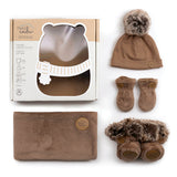 Petit Coulou PCCC7400 Coffret cadeau Coulou pour bébé (4 accessoires) Moka vendu par Veille sur toi