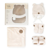 Petit Coulou PCCC7405 Coffret cadeau Ourson Minky pour bébé (4 accessoires) Crème vendu par Veille sur toi