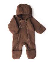 Petit Coulou ⚜ PCCS9304 Combinaison une pièce en Sherpa doublée (6-18m) - Petit Coulou Brun · Nouveauté / 3-6m vendu par Veille sur toi