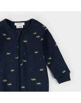 Petit Lem Dormeuse en Coton Côtelé Biologique - Bleu Marin Sauterelles - Petit Lem vendu par Veille sur toi