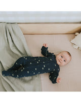 Petit Lem Dormeuse en Coton Côtelé Biologique - Bleu Marin Sauterelles - Petit Lem vendu par Veille sur toi