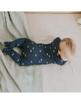 Petit Lem Dormeuse en Coton Côtelé Biologique - Bleu Marin Sauterelles - Petit Lem vendu par Veille sur toi