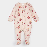 Petit Lem Dormeuse en coton côtelé biologique - Fraises - Petit Lem vendu par Veille sur toi