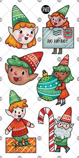 Pico ⚜ PiCO-381 Tatouages Temporaires - Les joyeux lutins - Pico vendu par Veille sur toi