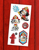 Pico ⚜ PiCO-424 Tatouages temporaires - Pico le chien pompier - Pico vendu par Veille sur toi