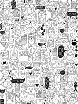 Pico ⚜ PiCO-528 Coloriage Géant - Les minous - Pico vendu par Veille sur toi