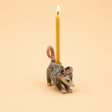 Porte-bougie en porcelaine - Opossum - Camp Hollow