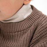 Pull évolutif pour bébés et enfants en tricot -Cappuccino - Bajoue