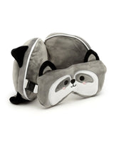 Relaxeazzz CUSH228 Oreiller et Masque de Voyage 2-en-1 - Raton Laveur - Relaxeazzz vendu par Veille sur toi