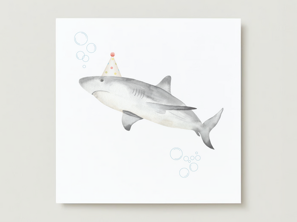 Carte de souhaits - Requin - Veille sur toi