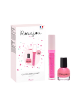 Rosajou RDUO04 Coffret duo rubis - Vernis et brillant à lèvres végétaliens - Rosajou vendu par Veille sur toi