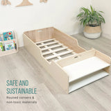 Sapiens Child APPLE CRIB - Montessori Floor Bed with Rails & Shelves vendu par Veille sur toi