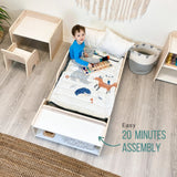 Sapiens Child APPLE CRIB - Montessori Floor Bed with Rails & Shelves vendu par Veille sur toi