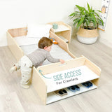 Sapiens Child APPLE CRIB - Montessori Floor Bed with Rails & Shelves vendu par Veille sur toi