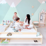 Sapiens Child APPLE FULL - Montessori Floor Bed with Shelves vendu par Veille sur toi
