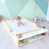 Sapiens Child APPLE FULL - Montessori Floor Bed with Shelves vendu par Veille sur toi