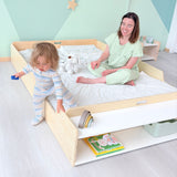 Sapiens Child APPLE FULL - Montessori Floor Bed with Shelves vendu par Veille sur toi