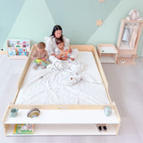 Sapiens Child APPLE FULL - Montessori Floor Bed with Shelves vendu par Veille sur toi