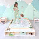 Sapiens Child APPLE FULL - Montessori Floor Bed with Shelves vendu par Veille sur toi