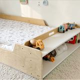 Sapiens Child APPLE TWIN - Montessori Floor Bed with Rails & Shelves vendu par Veille sur toi