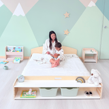 Sapiens Child CHERRY FULL - Montessori Floor Bed with Shelves vendu par Veille sur toi