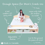 Sapiens Child CHERRY FULL - Montessori Floor Bed with Shelves vendu par Veille sur toi